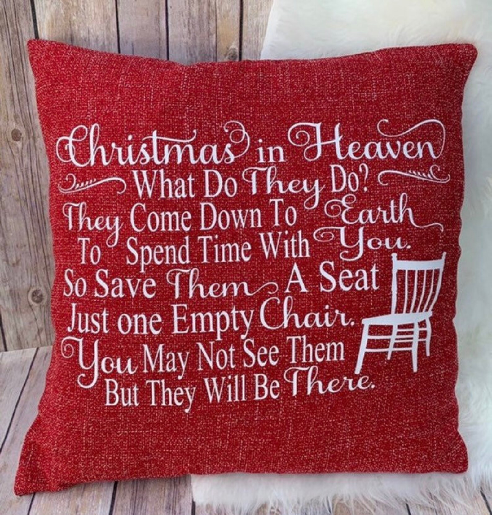 Memorial Gift Christmas in Heaven Pillow Etsy