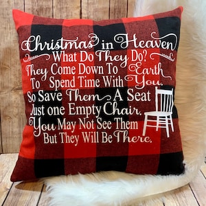 Buffalo plaid Christmas in Heaven Memorial Gift