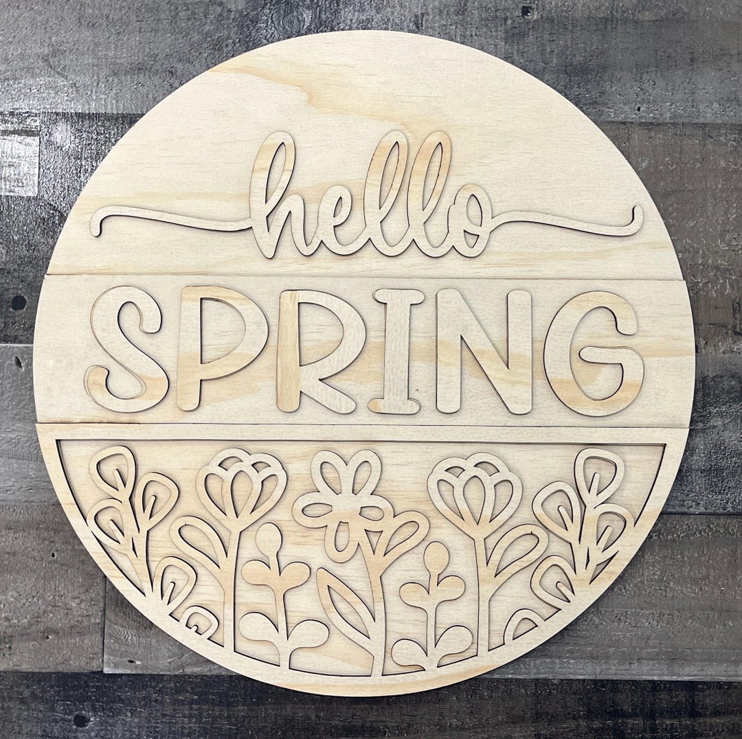 DIY Wooden Sign Paint Kit, Hello Spring - Etsy