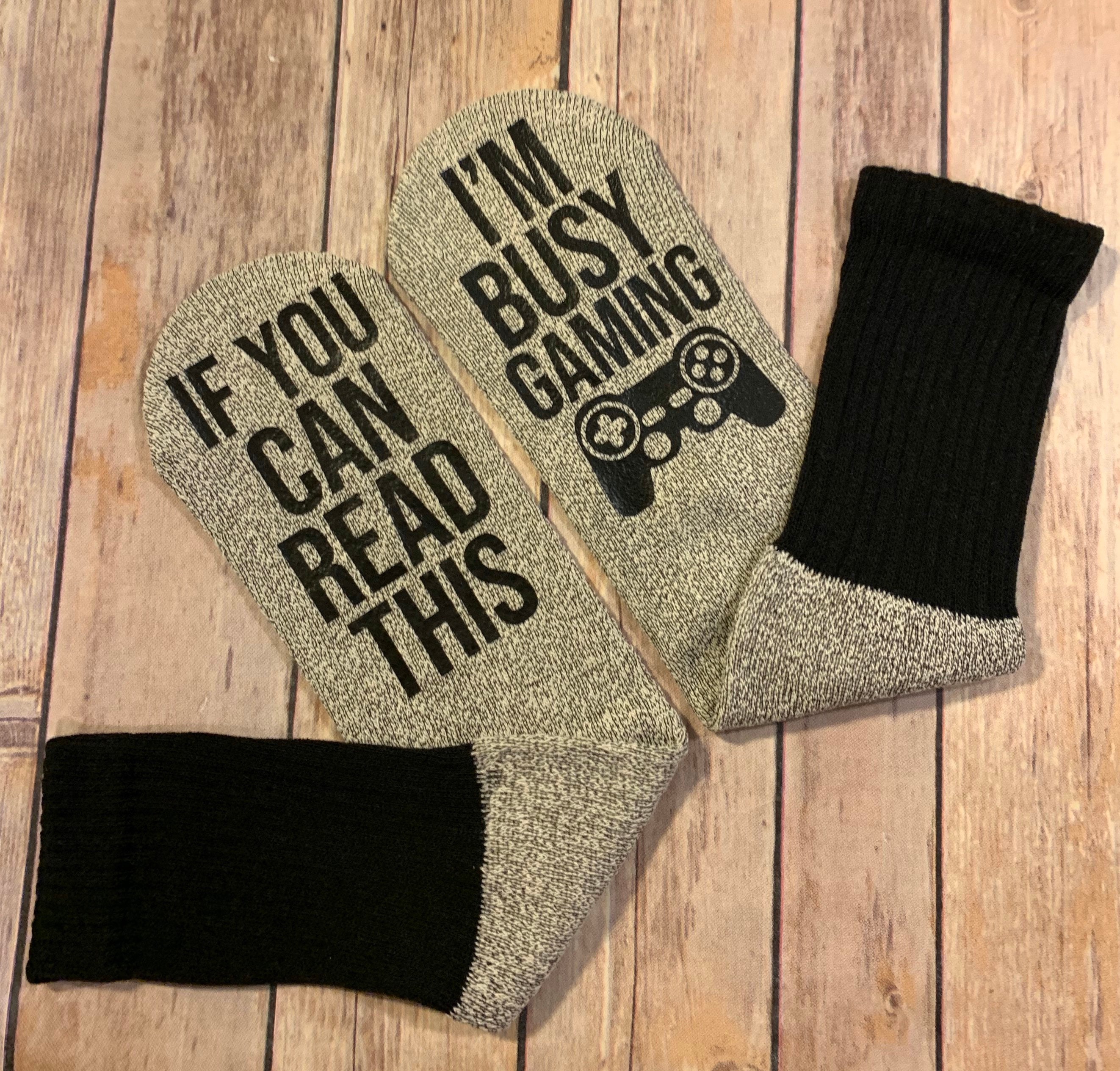 Video Game Socks If You Can Read This Im Busy Gaming 