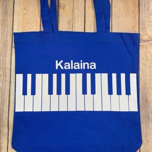 Personalized Piano Tote Bag
