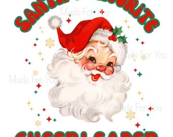 RED Christmas Cheerleader PNG Sublimation, Santa's Favorite Cheerleader, Red Christmas, Cheerleading Christmas Gifts, PNG File only