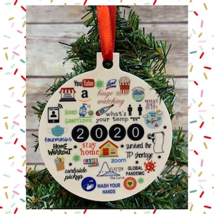 2020 pandemic ornament Christmas Ornament. Design #1