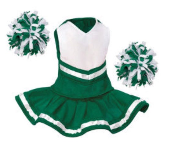GREEN Cheerleader outfit 18 inch doll cheer outfit can be