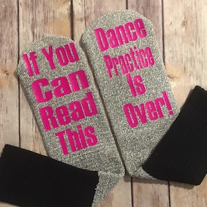 KIDS Size you can read this gymnastics practice is over...funny Socks