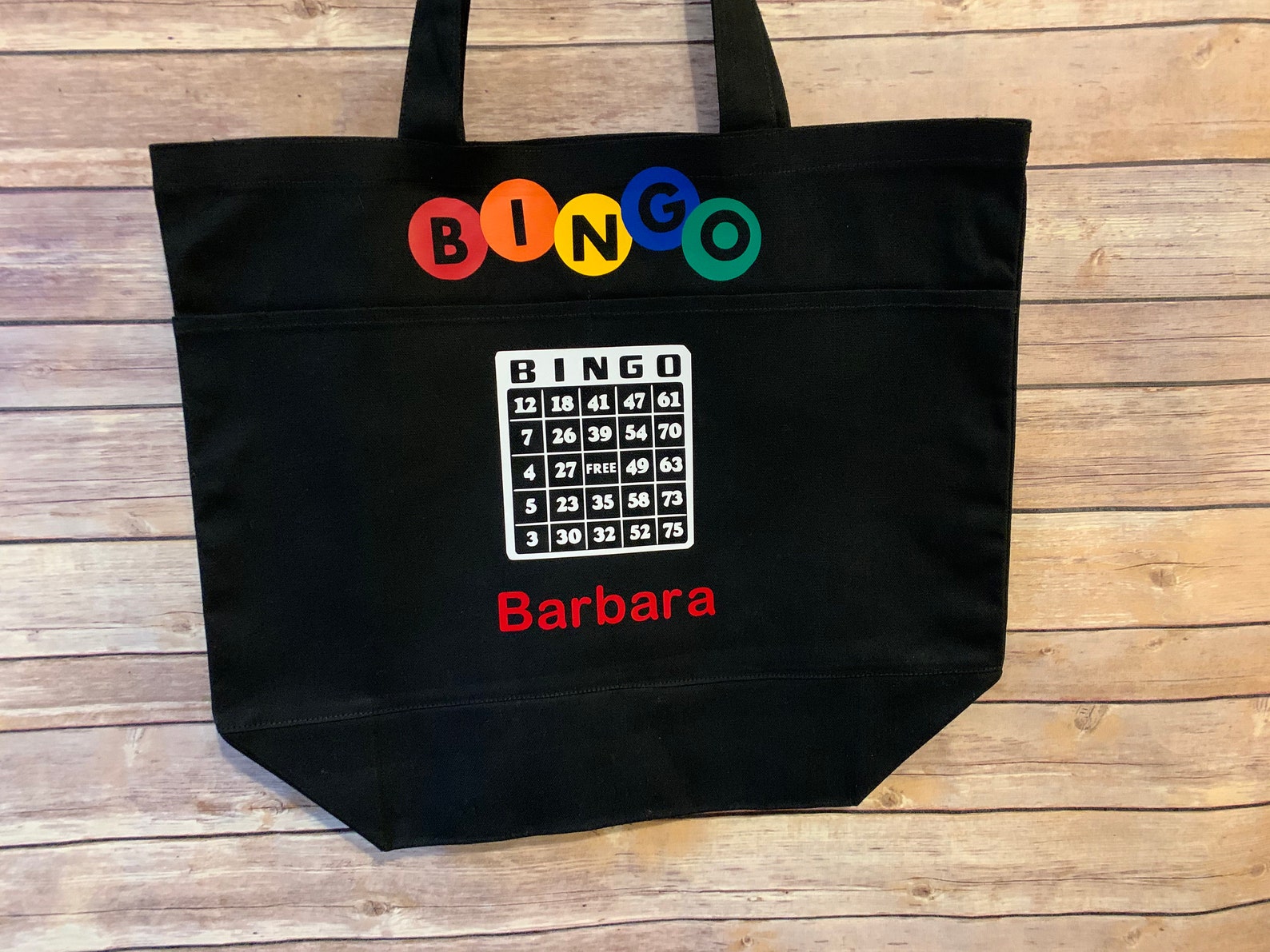 Large Personalized Bingo Bag Etsy