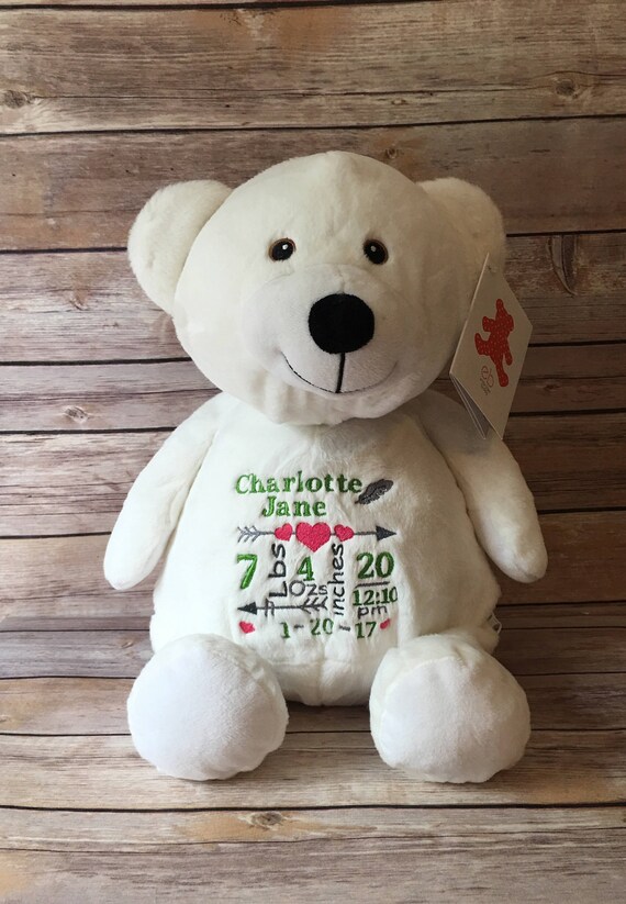 embroidered teddy bear