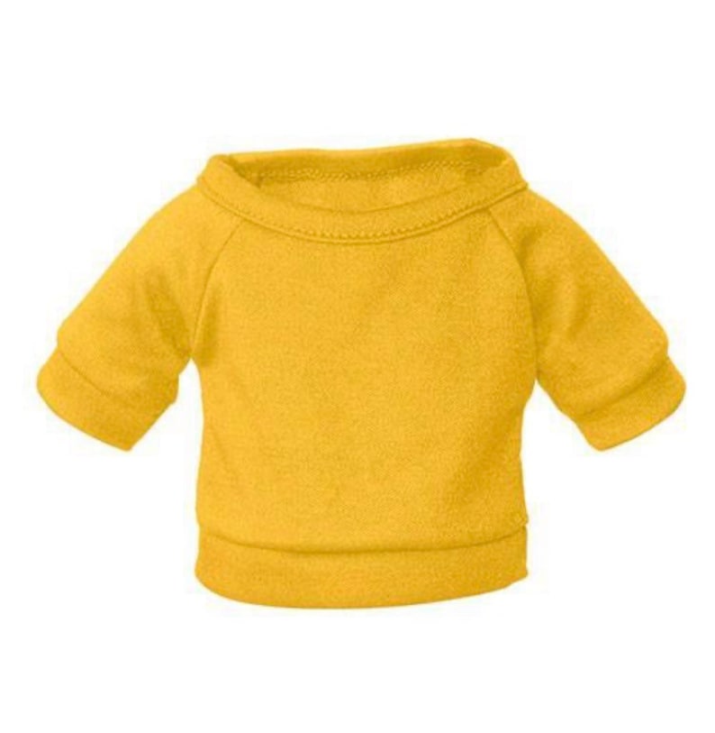 May include: A yellow short-sleeved dog sweater.