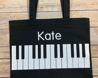 Personalized Piano Tote Bag