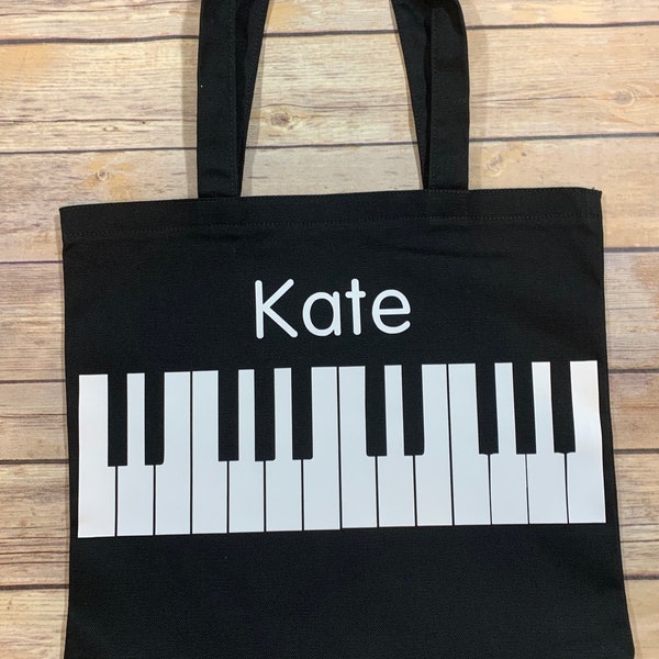 Personalized Piano Tote Bag