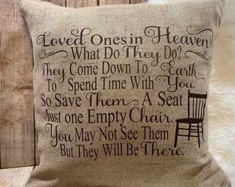 Memorial gift Loved Ones in heaven Pillow