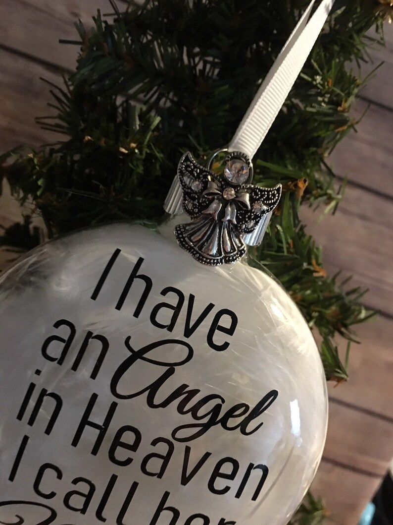 I have an Angel in Heaven I call her Mom glass ornament | Etsy