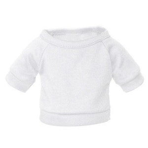 May include: A plain white short-sleeved t-shirt for a small dog or pet.