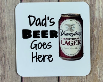 Personalized Beer Coaster, Beer Gift,Dad Gift