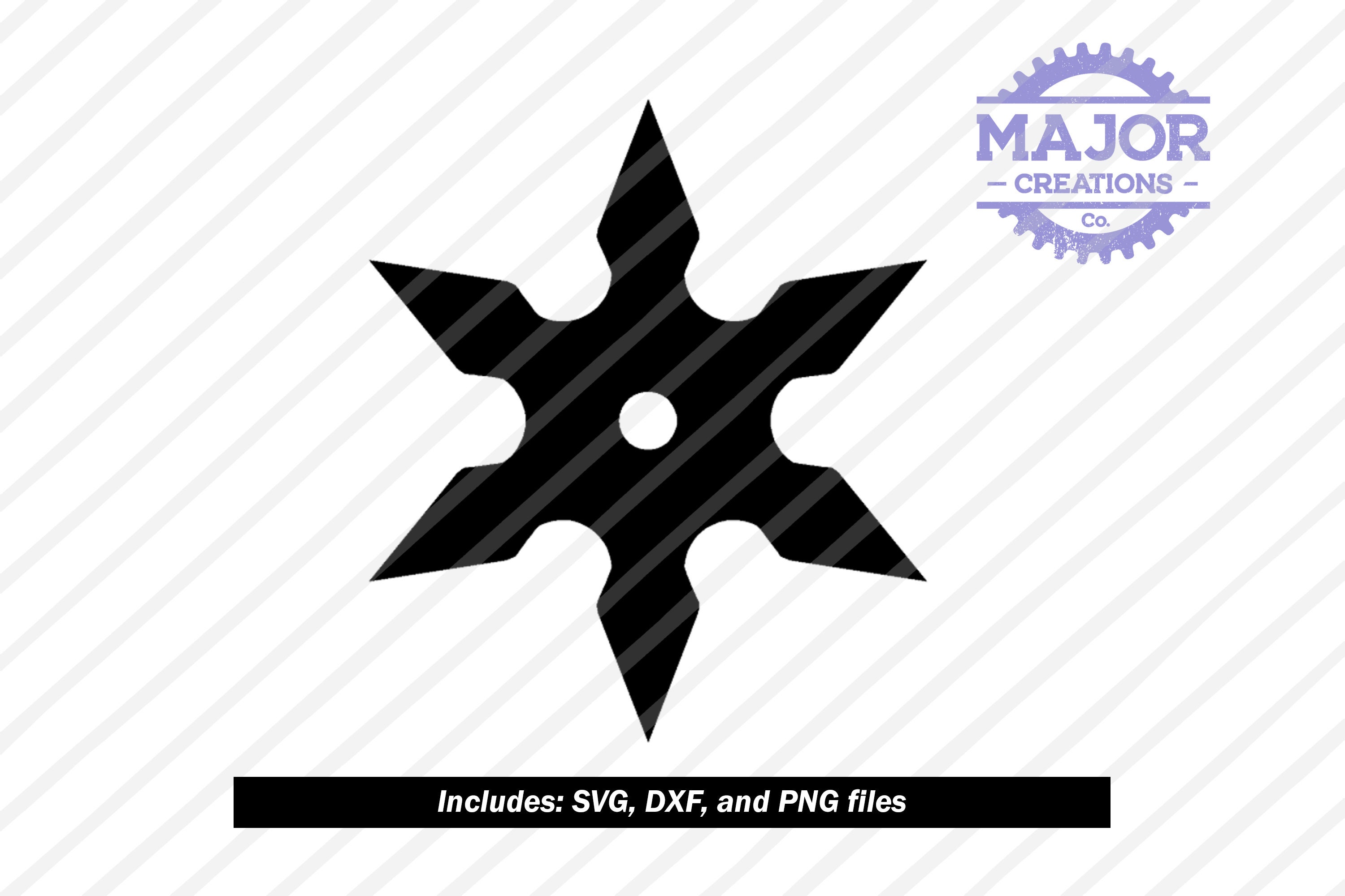 6 Point Ninja Throwing Star Instant Download DXF PNG SVG Etsy