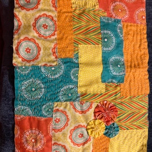 Slow stitch fabric journal cover
