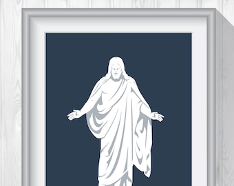 Digital File - "Come, Follow Me", Christus Statue, 8x10 & 11x14, instant download, Jesus Christ artwork, the Living Christ, LDS art