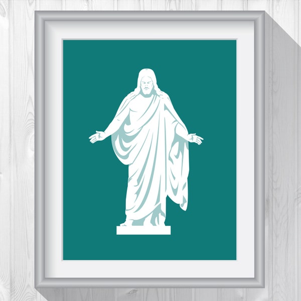 Digital File - "Come, Follow Me", Christus Statue, 8x10 & 11x14, instant PDF download, Jesus Christ artwork, Living Christ, LDS art