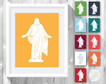 Digital File - "Come, Follow Me", Christus Statue, LDS art, 8x10, 10 colors, PDF download, Jesus Christ artwork, Living Christ, Easter