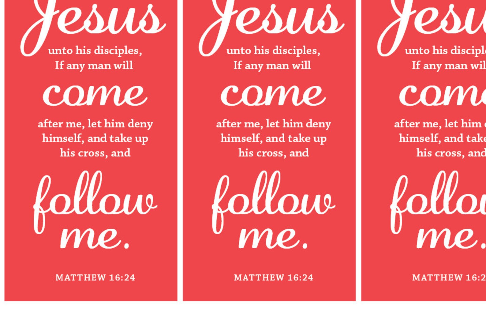 Come Follow Me Bookmarks, Digital File, Christus, Jesus Christ, LDS Art ...