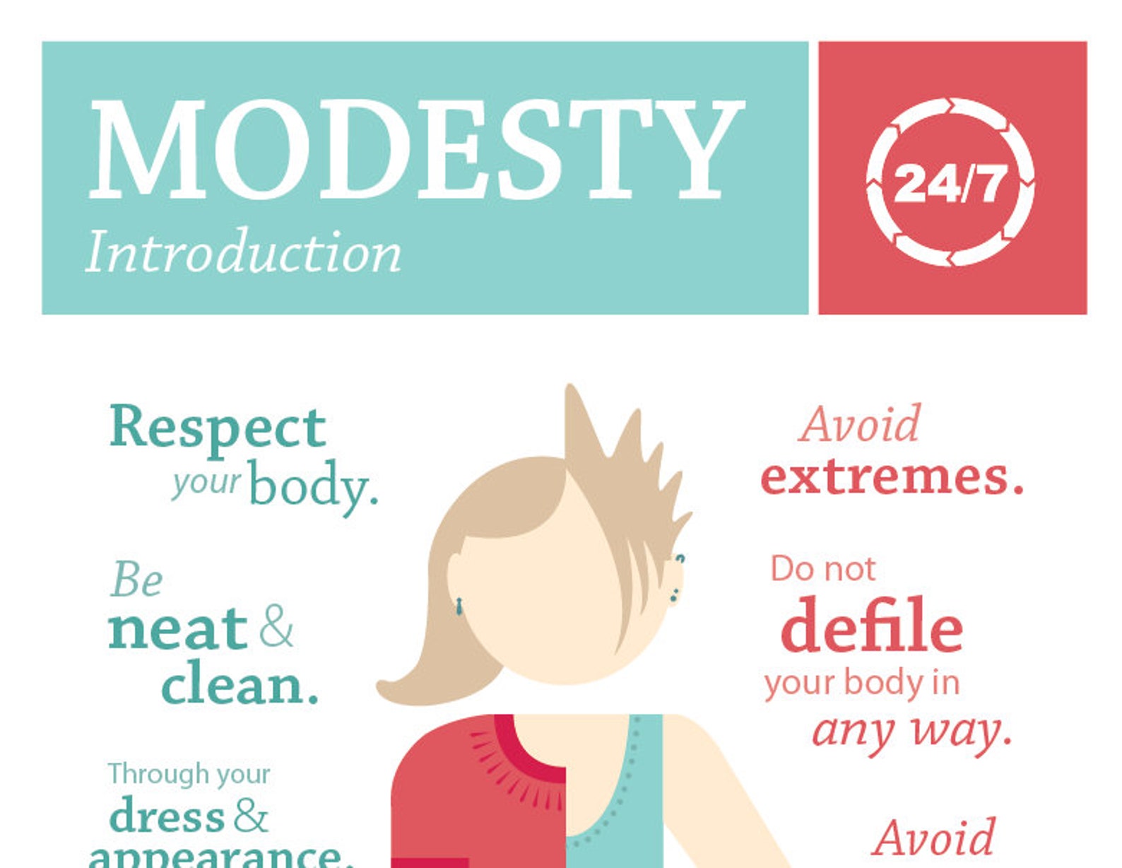 The 24/7 Project Modesty Youth Standard Cards LDS Young Etsy