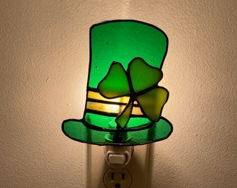 Stained Glass Nightlight - Irish Top Hat