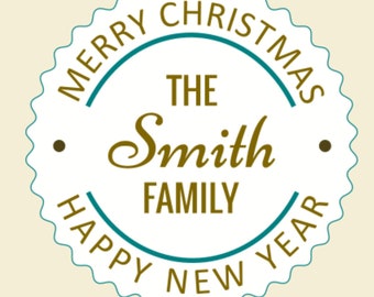 Christmas Cookie Stamp, Happy New Year Cookie Stamp, Personalized Christmas Cookie Fondant Stamp, Custom Cookie Stamp, Fondant Stamp, (PS01)