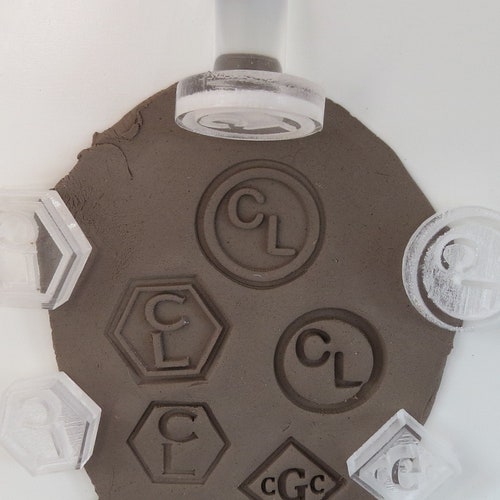 Custom Signature Pottery Stamp With Initial and Text Initial Etsy Canada
