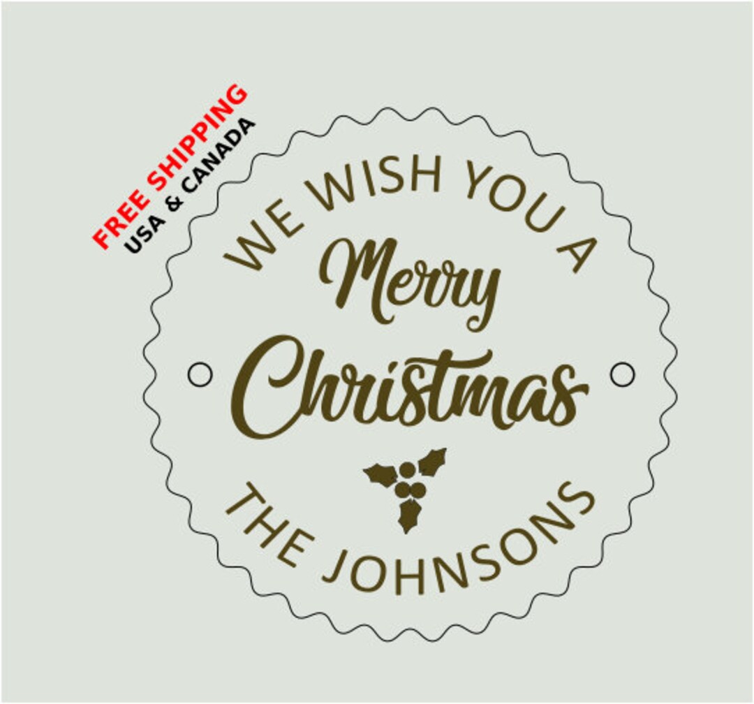 Christmas Cookie Stamp, Personalized Christmas Cookie Fondant Stamp