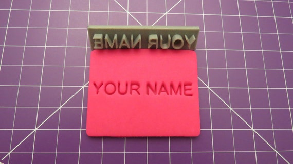 Custom Cookie Stamp: Personalized Name, Fondant Stamp