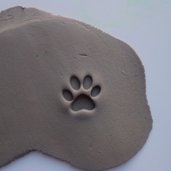 Pottery Stamp, Clay Stamp, Dog Paw stamp, Polymer Clay Stamp, Fondant Stamp, Cookie Stamp