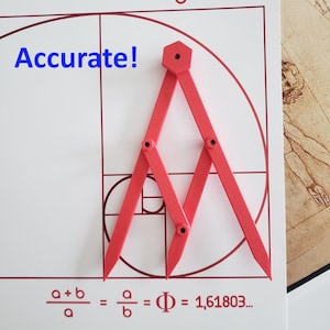 Fibonacci Golden Ratio Caliper: Precision Measurement Tool SKU# PT01