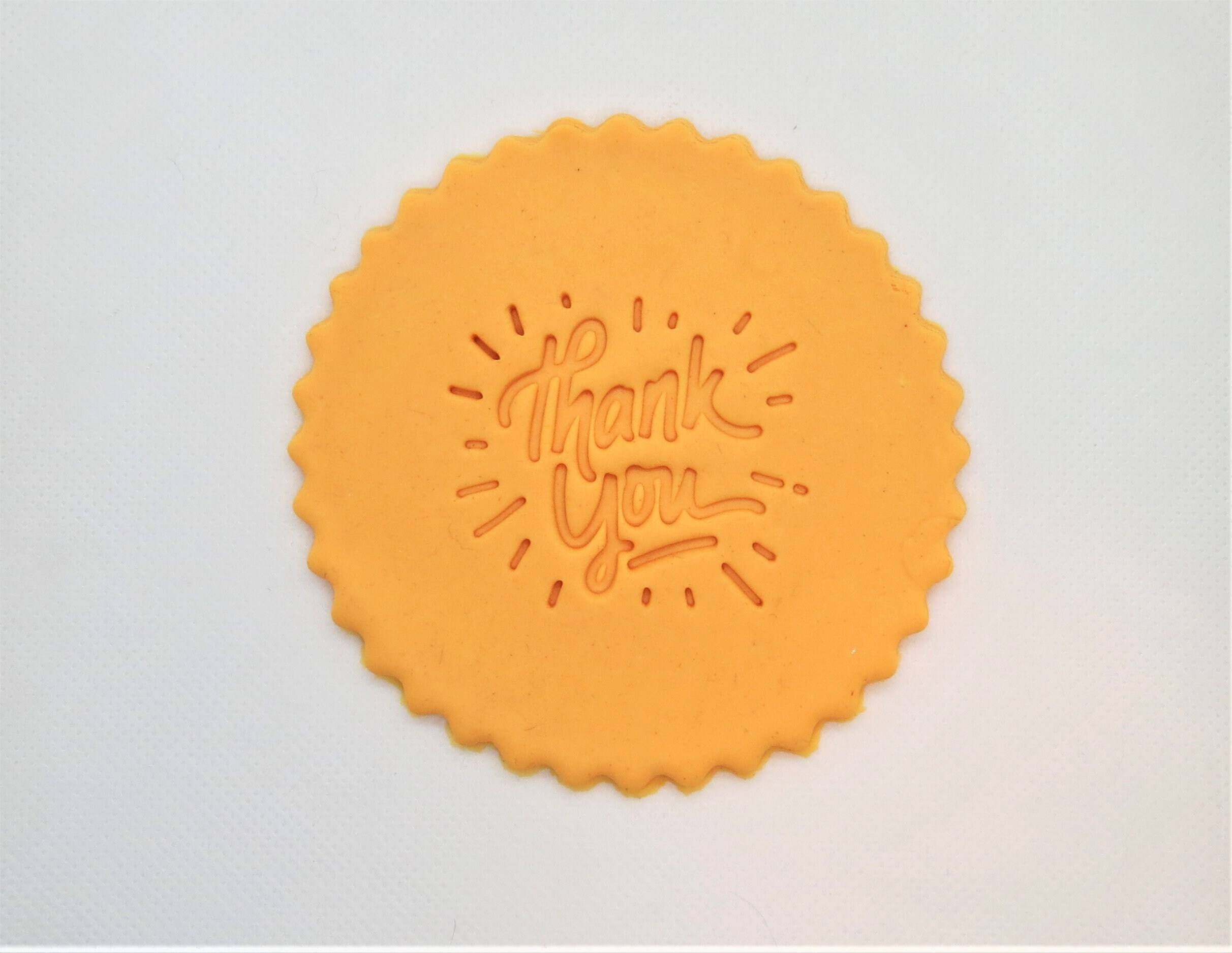 Thank You Cookie Stamp Thank You Fondant Embosser Stamp Etsy