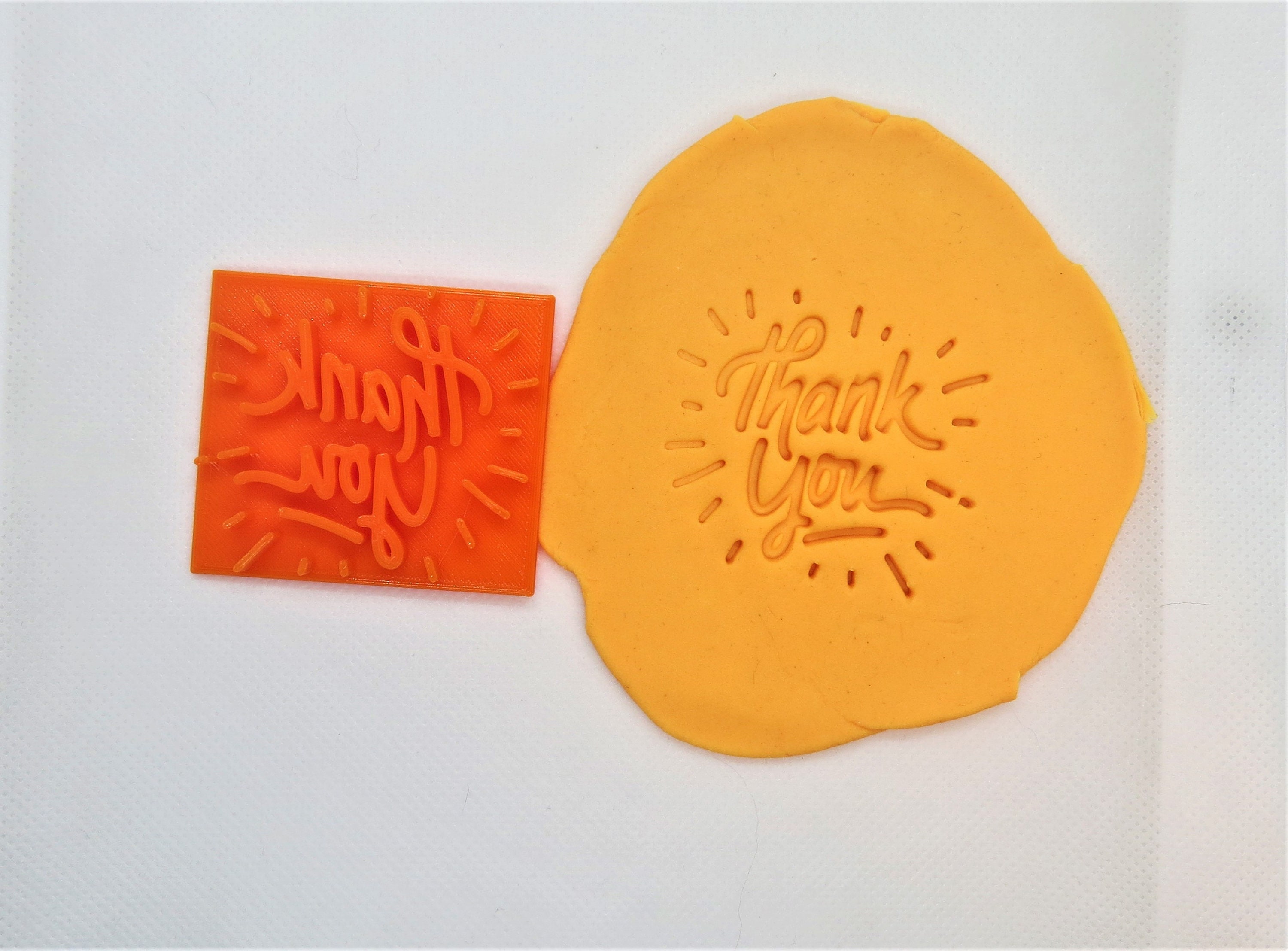 Thank You Cookie Stamp Thank You Fondant Embosser Stamp Etsy
