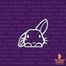 Lop Bunny Sticker Peeking Cute Rabbit Laptop Decal / Car Decal / Phone ...