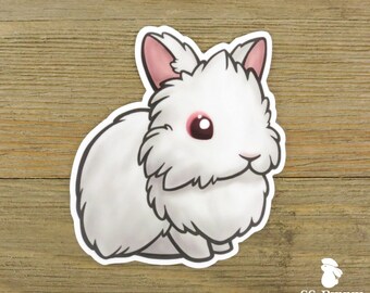 Black Tort Lionhead Rabbit Sticker Cute Lionhead Bunny | Etsy
