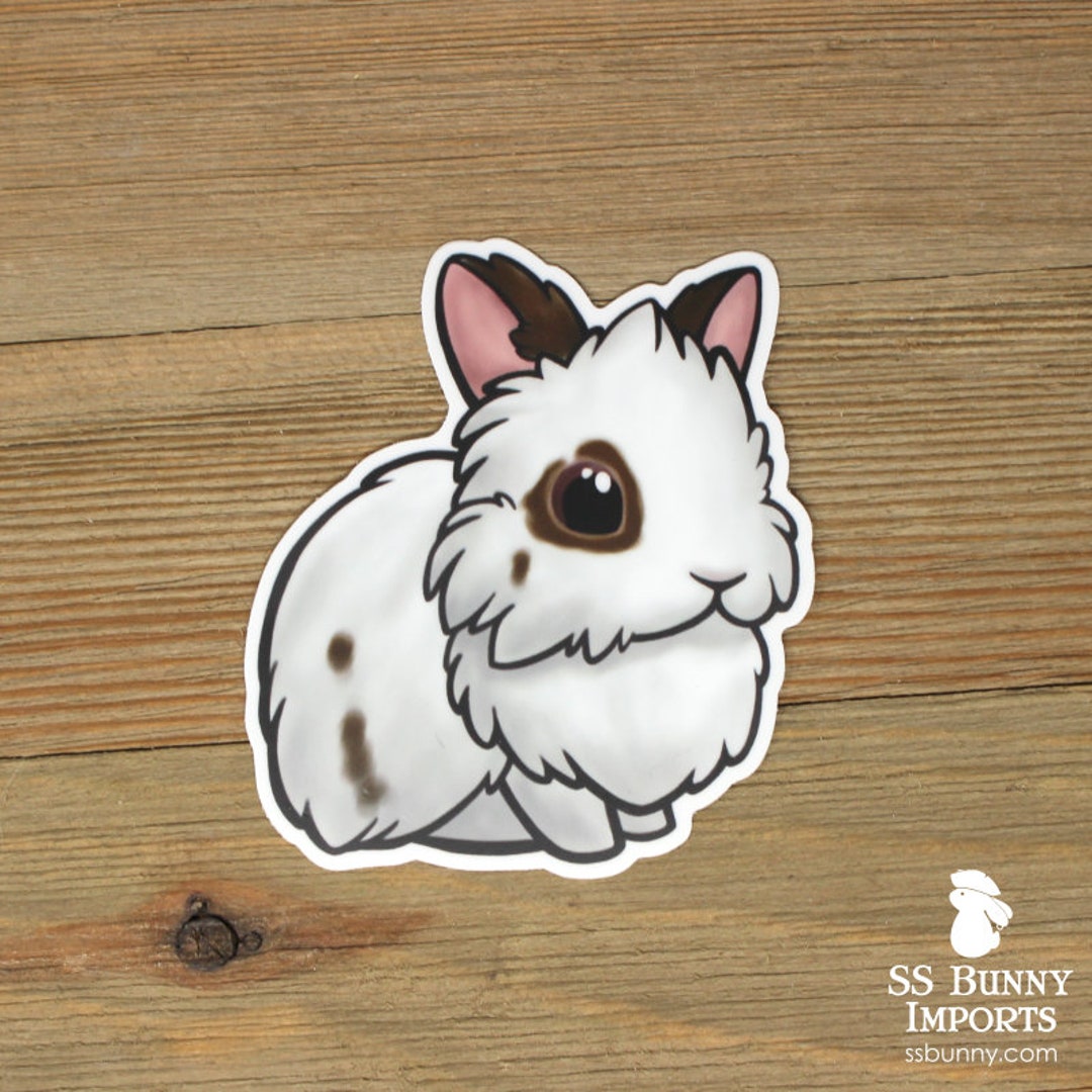 Charlie Chocolate Lionhead Rabbit Sticker; Cute Brown Bunny Sticker ...