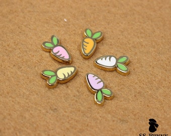 Mini carrot hard enamel pins - mini board filler pin, accent hard enamel pin, cute mini pin, small carrot pin, vegan pin, gardening pin