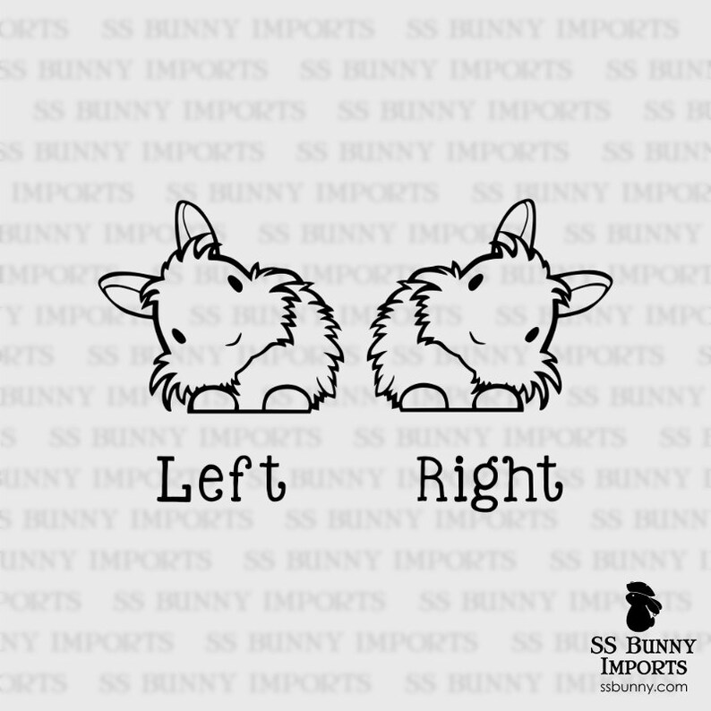 Peering Cute Head Tilt Lionhead Bunny Decal Rabbit Car - Etsy