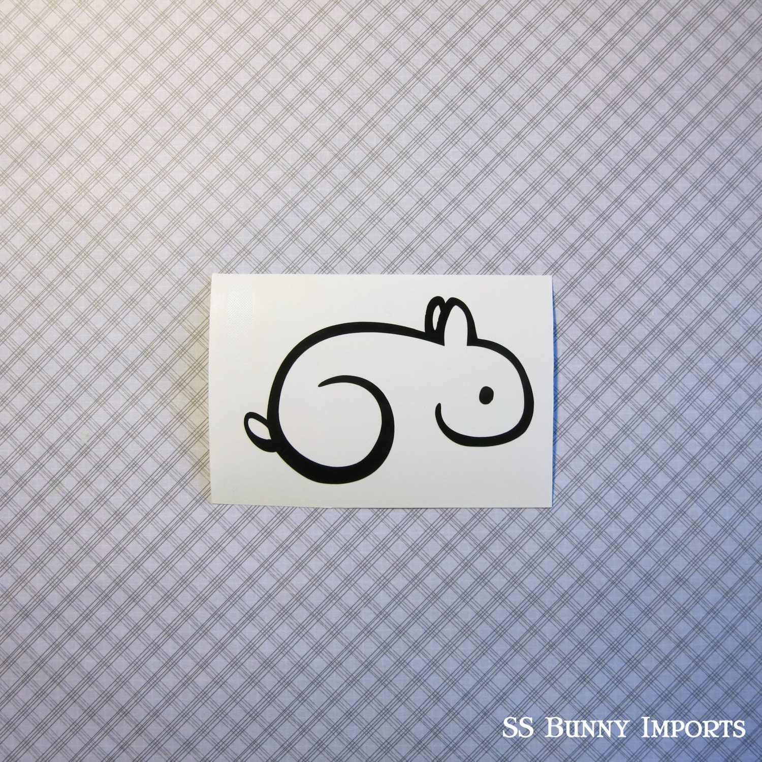 Simple dwarf bunny decal rabbit sticker / car decal / laptop | Etsy