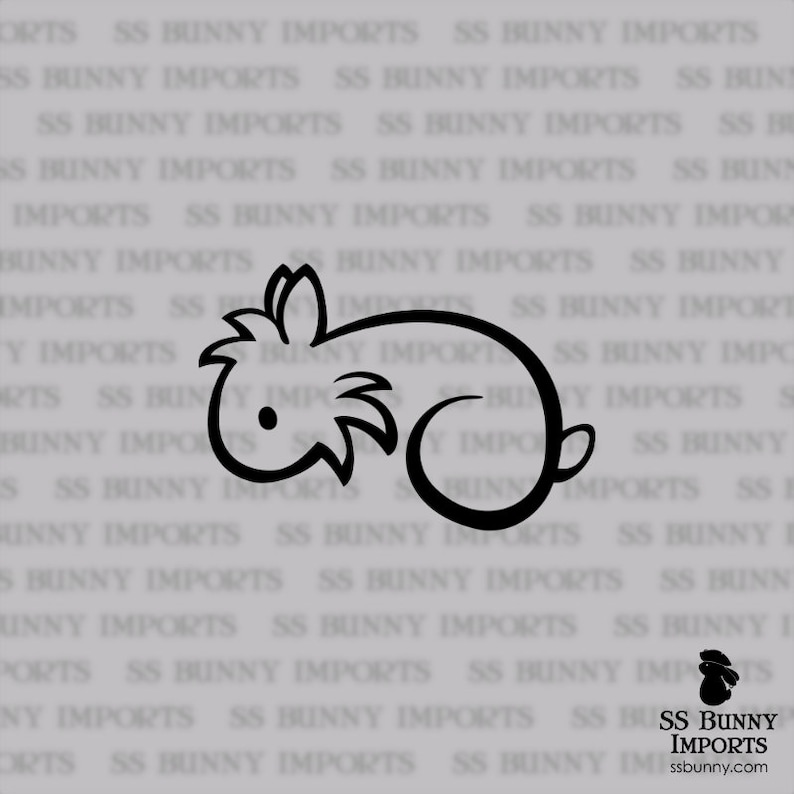 Simple Lionhead Rabbit Decal Bunny Car Sticker/ Laptop - Etsy