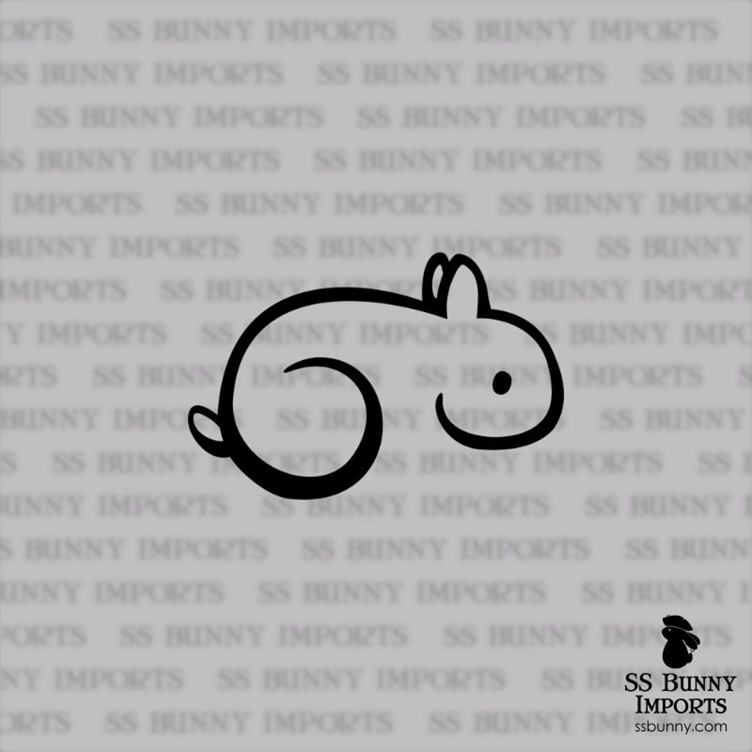 Simple Dwarf Bunny Decal; Rabbit Sticker / Car Decal / Laptop Decal ...