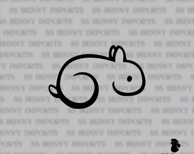 Peeking Cute Vinyl Bunny Sticker Rabbit Car Decal / Laptop | Etsy