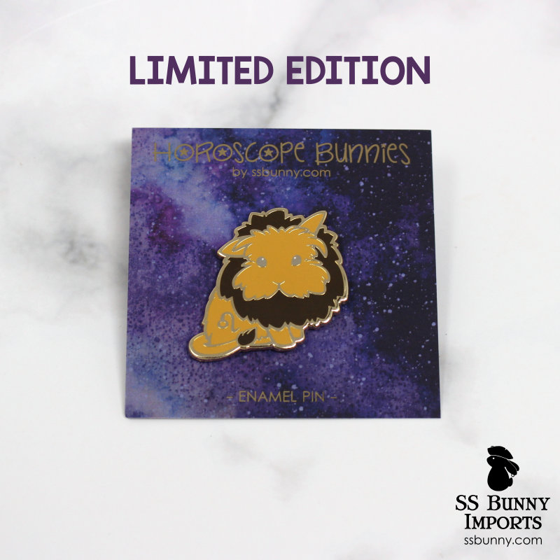 Leo Bunny Horoscope Hard Enamel Pin Lionhead Lapel Pin | Etsy