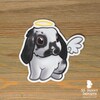 Blue Puppy-cut Angora Rabbit Sticker Angora Bunny Vinyl Sticker Car ...