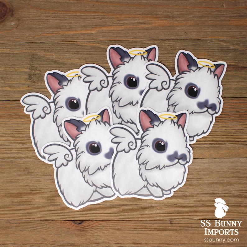 5x Custom lionhead rabbit stickers personalized rabbit gift | Etsy
