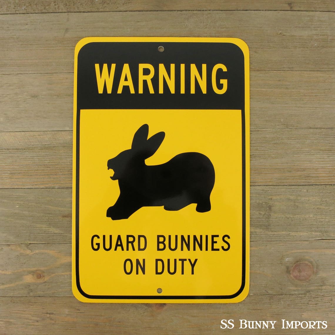 Warning Guard Bunnies on Duty Novelty Rabbit Sign Aluminum | Etsy