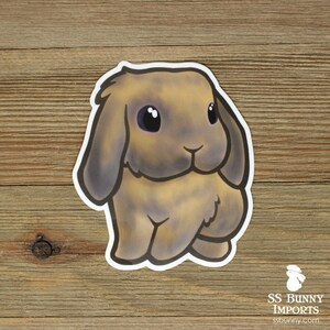Sticker lapin bleu écaille de tortue ; Adorable autocollant en vinyle imprimé lapin, imperméable, résistant aux intempéries