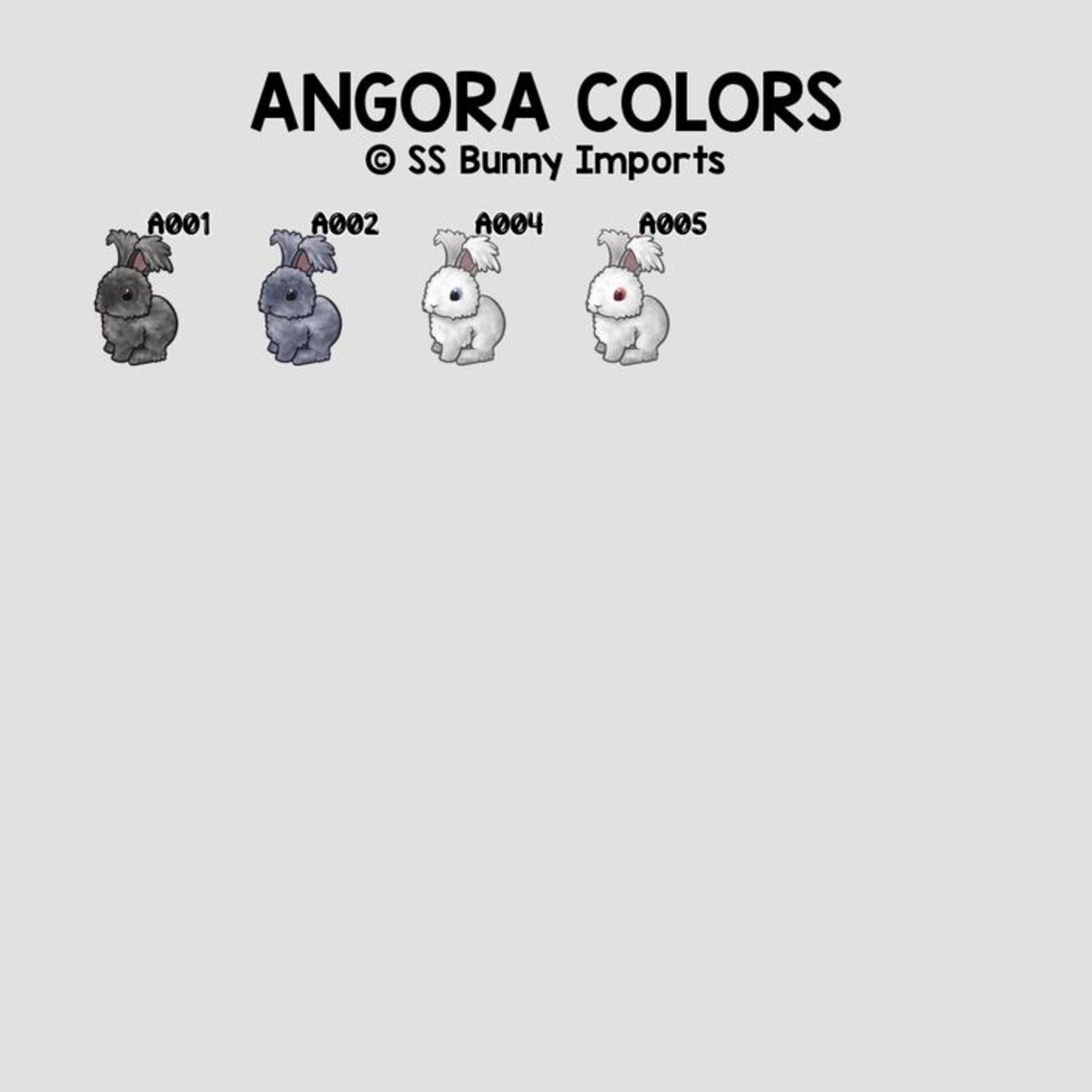 Black Puppy-cut Angora Rabbit Sticker; Angora Bunny Vinyl Sticker; Car ...