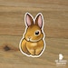 Lop Bunny Sticker Peeking Cute Rabbit Laptop Decal / Car Decal / Phone ...